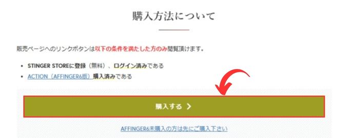 AFFINGER６EX版の購入画面（公式サイト）