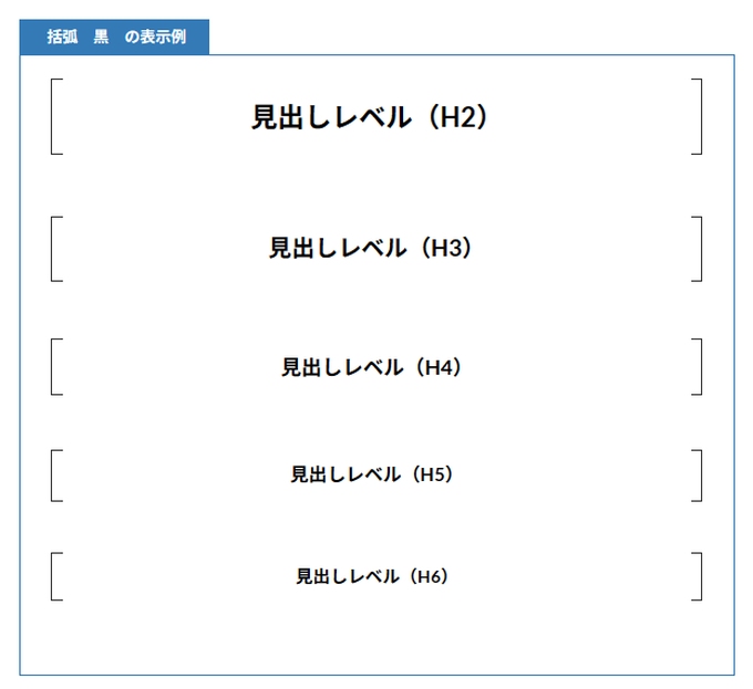 Lightning：見出し（括弧　黒）