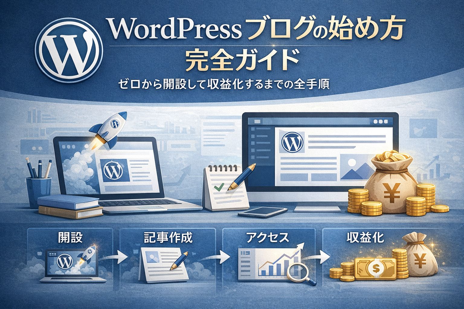 WordPressブログの始め方完全ガイド｜ゼロから開設して収益化するまでの全手順