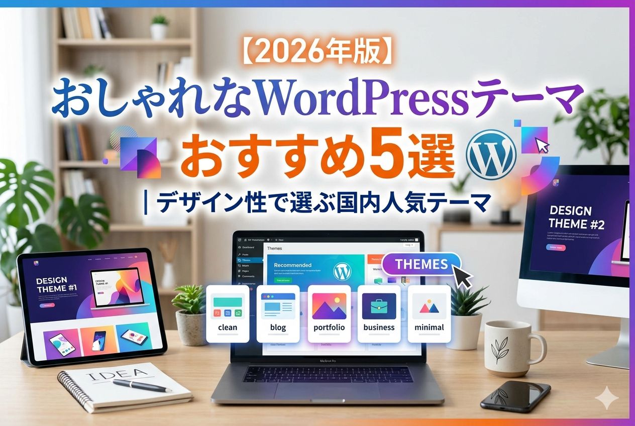 【2026年版】おしゃれなWordPressテーマおすすめ5選｜デザイン性で選ぶ国内人気テーマ