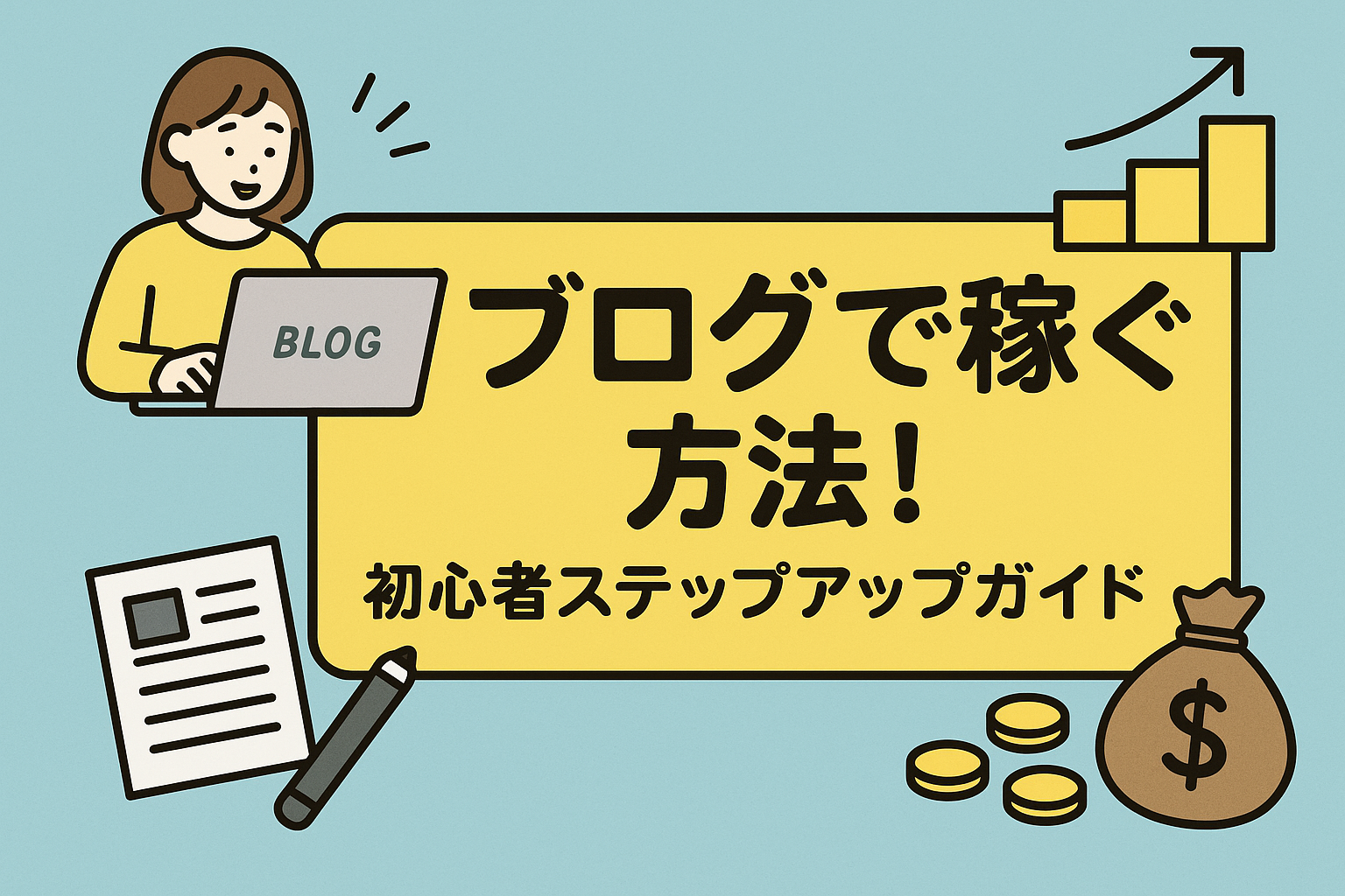 ブログで稼ぐ方法！-初心者ステップアップガイド-