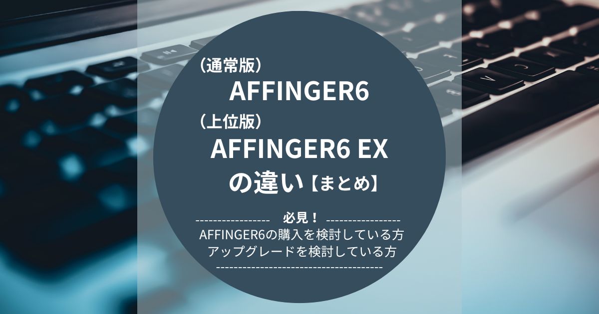 （通常版）AFFINGER6と（上位版）AFFINGER6 EXの違い【まとめ】