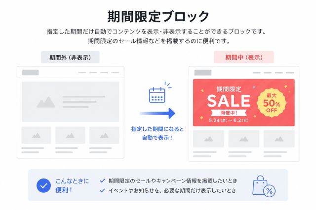 期間限定ブロックのイメージ