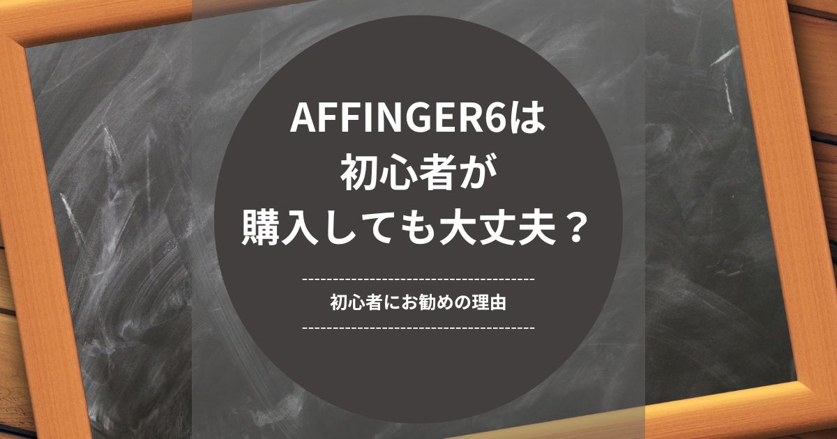 AFFINGER6は初心者が購入しても大丈夫？-初心者にお勧めの理由