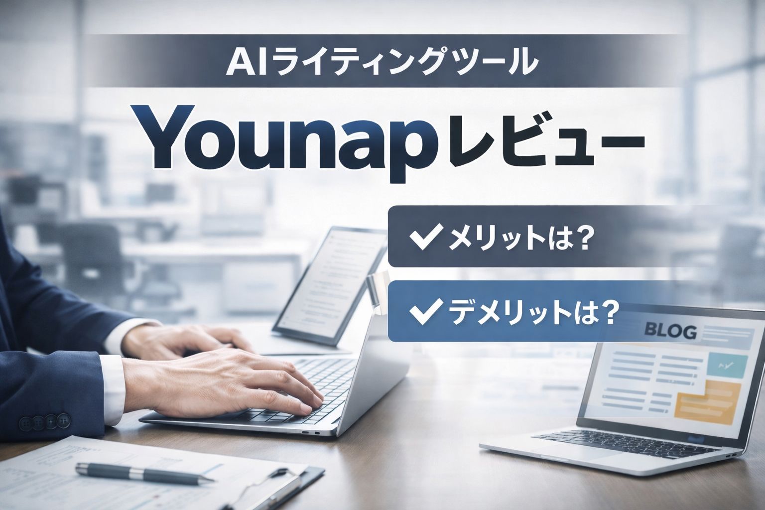 Younapレビュー｜初心者でも使えるAIライティングツール？メリット・デメリットを実体験で解説