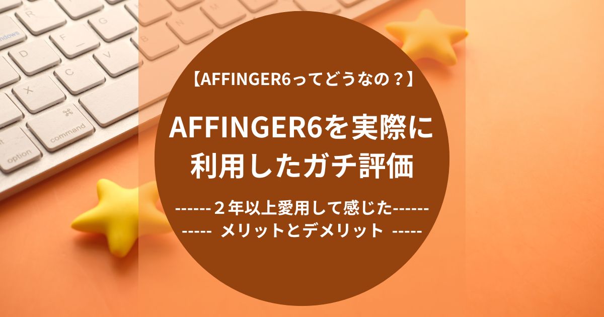 AFFINGER6を実際に利用したガチ評価-２年以上愛用して感じたメリットとデメリット