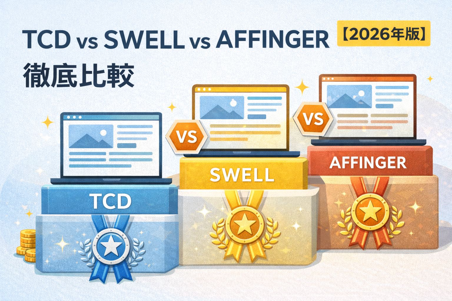 TCD vs SWELL vs AFFINGER 徹底比較【2026年版】
