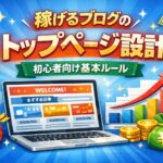 稼げるブログのトップページ設計｜初心者向け基本ルール