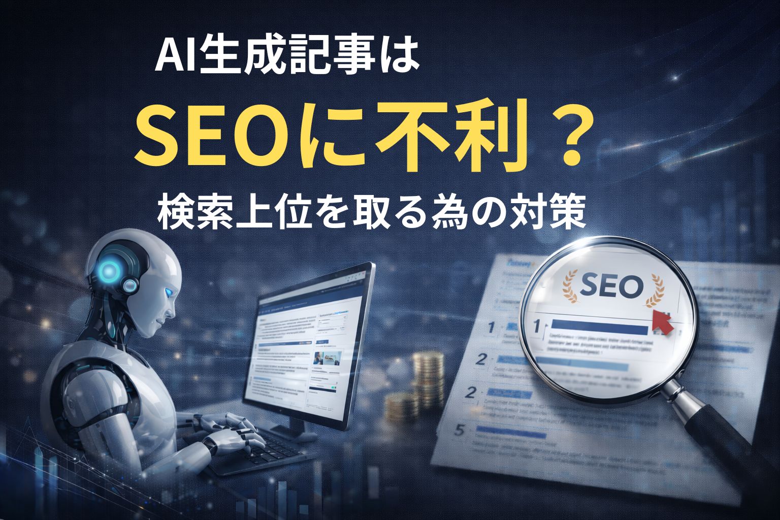 AI生成記事はSEOに不利？検索上位を取る為の対策